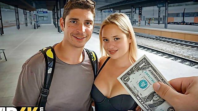 Kinky public fuck with Jessie Ames and Falco White ends with a messy facial