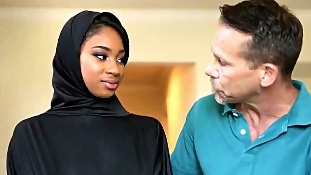 Virgin black muslim teen has sex with white american man to avoid travel ban