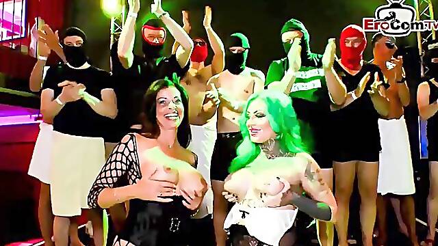 Amateur German gangbang user date party with Stella Love & Victoria Pure