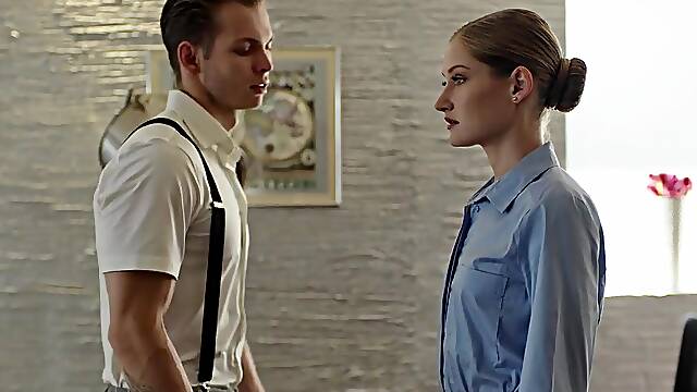 Blond Secretary Freeze Screwed - Tiffany Tatum Creampie Cum in Throat Time Sto...